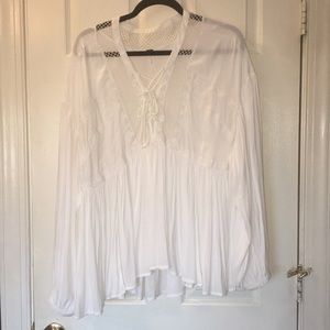 Free People tie up shirt